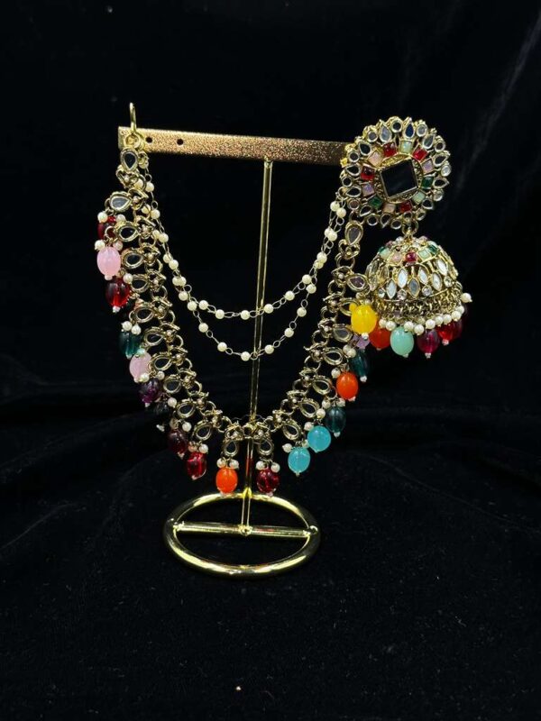 Multi-Color Jhumka & Maangtikka