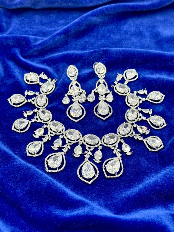 American diamond white stone set