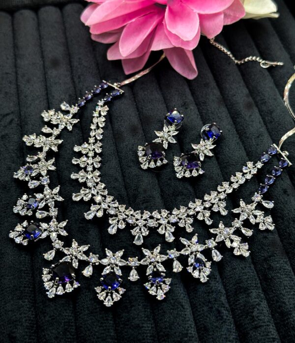 Double layer american diamond set