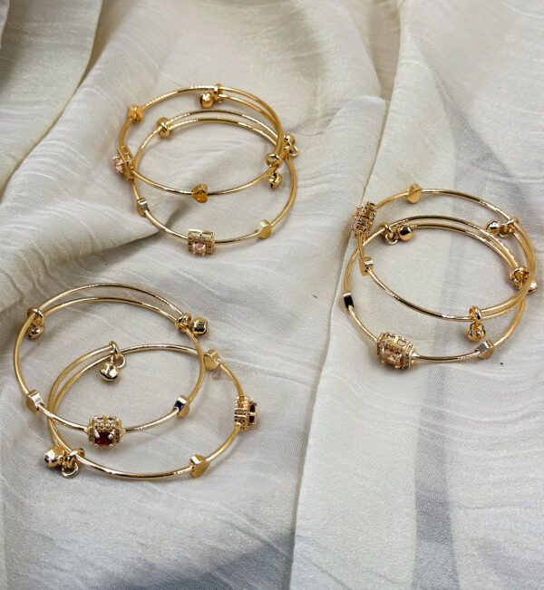 Golden-Crystal Bangles