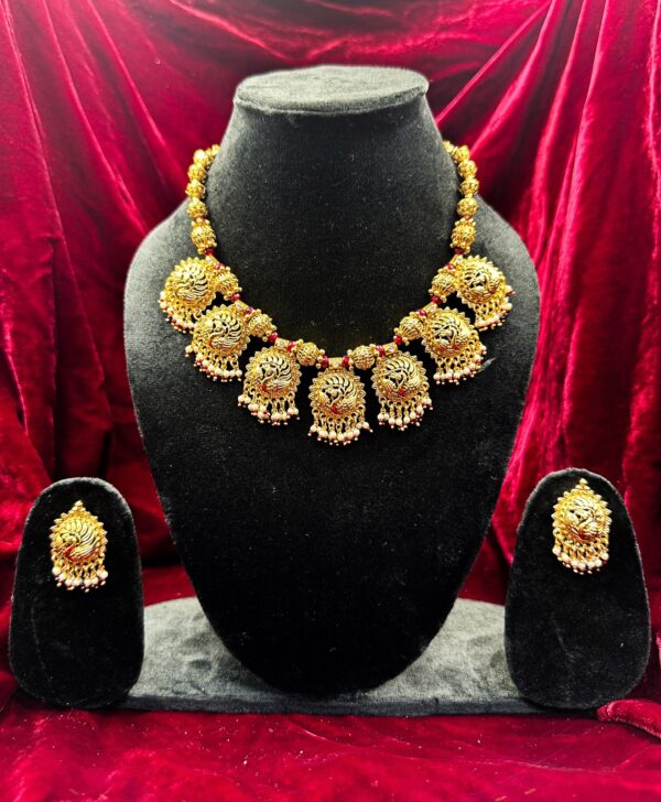 Golden-matar mala necklace set