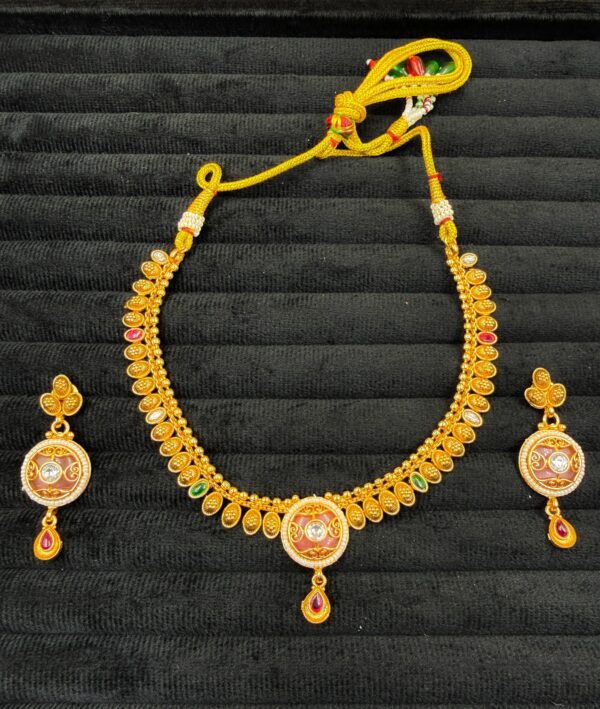 Gold look-like necklace set