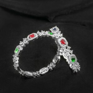American Diamond kadas with coloured stone- AD120